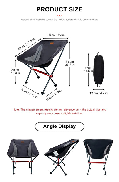 PACOONE Camping Fishing Folding Chair Tourist Beach Chaise Longue Chair for Relaxing Foldable Leisure Travel Furniture Picnic