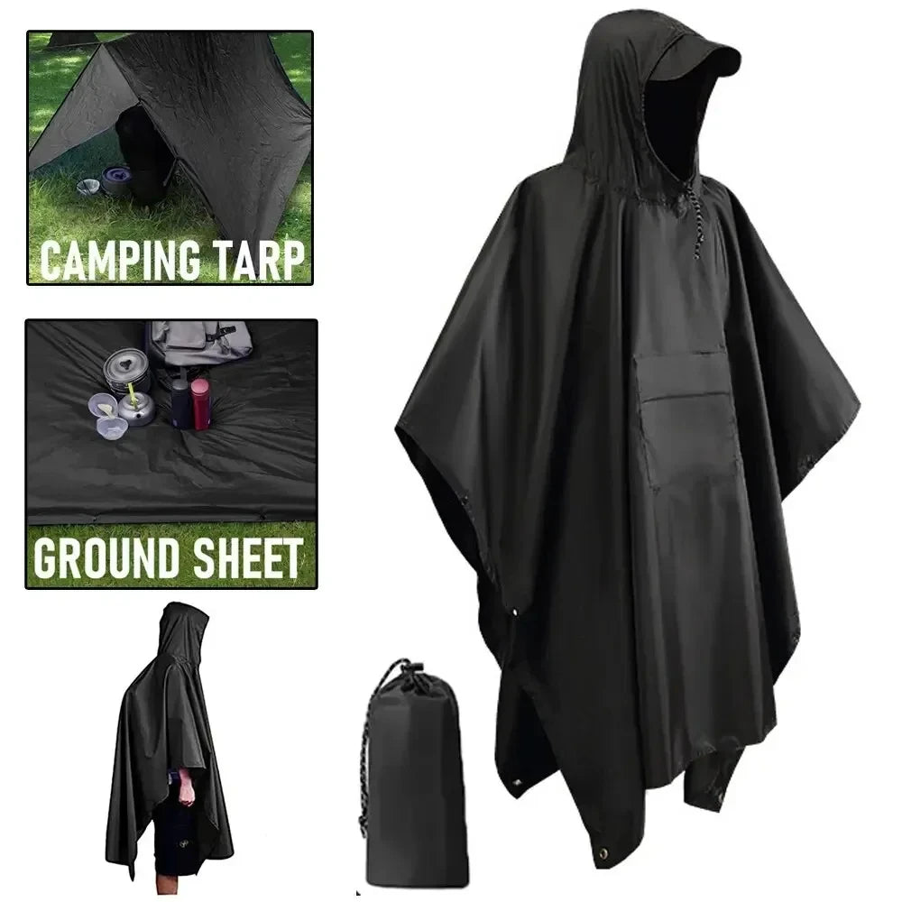 3 In 1 Military Raincoat - Waterproof Poncho, Tent & Rain Cover Online