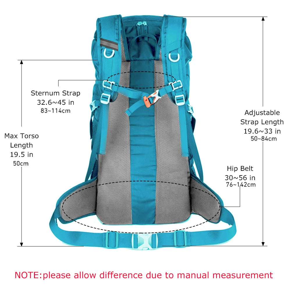 WESTTUNE 50L Hiking Backpack - Multifunctional Camping Rucksack 2024