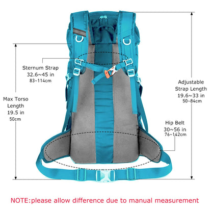 WESTTUNE 50L Hiking Backpack - Multifunctional Camping Rucksack 2024