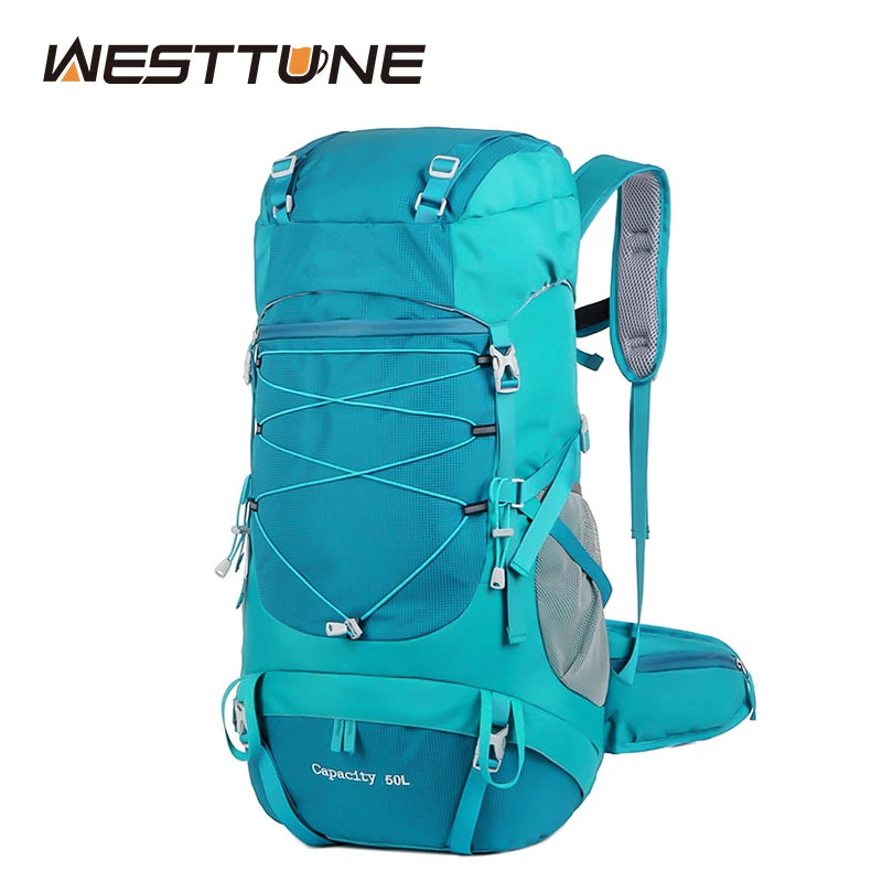 WESTTUNE 50L Hiking Backpack - Multifunctional Camping Rucksack 2024